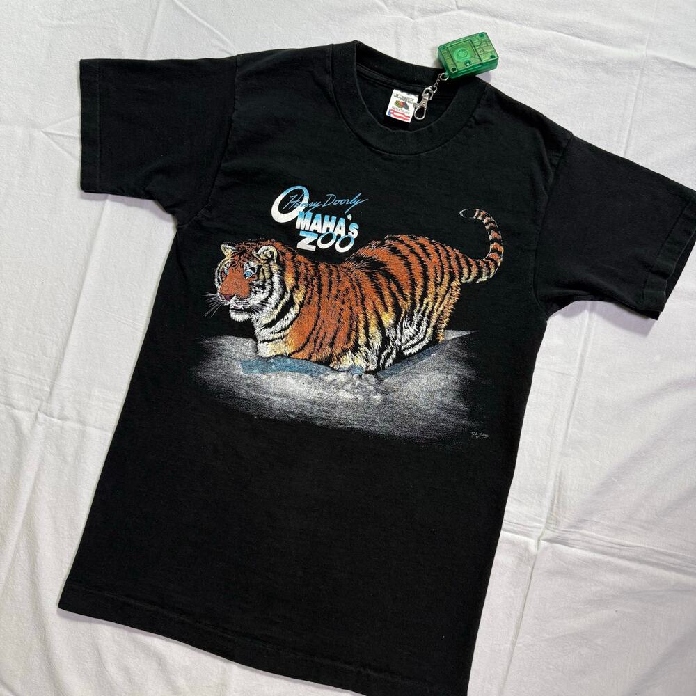 Vintage 90's Tiger Omaha Zoo T-Shirt - S